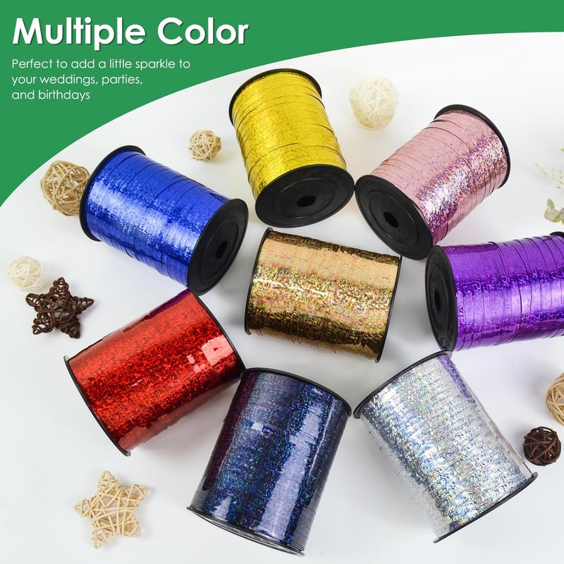 VISPAD Green Curling Ribbon 500 Yard, Shiny Metallic for Gift Wrapping, Balloon String, 3/16" Thin Gift Ribbon for Florist Flower - Image 5